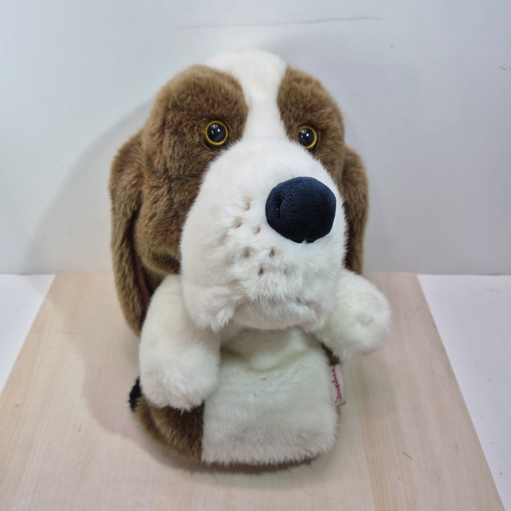 Daphnes Headcovers Basset Hound Golf Club Driver Cover Plush Brown White Black